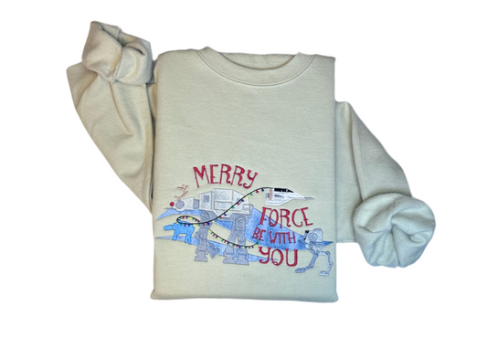 Embroidered Star Wars Inspired Christmas Sweatshirt