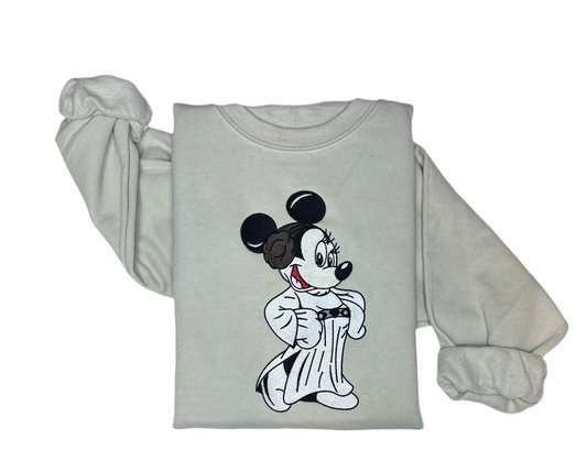 Embroidered Star Wars Princess Leia Minnie Inspired Sweatshirt