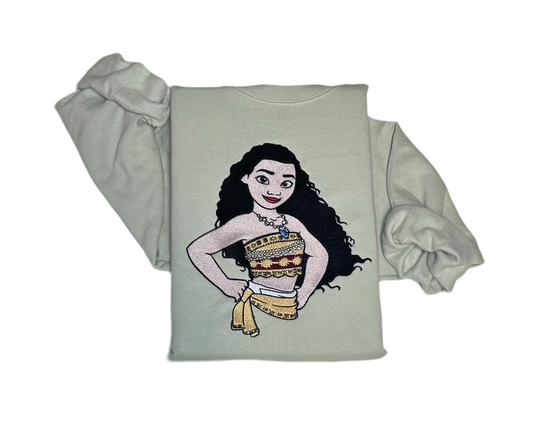 Embroidered Moana Disney Inspired Sweatshirt