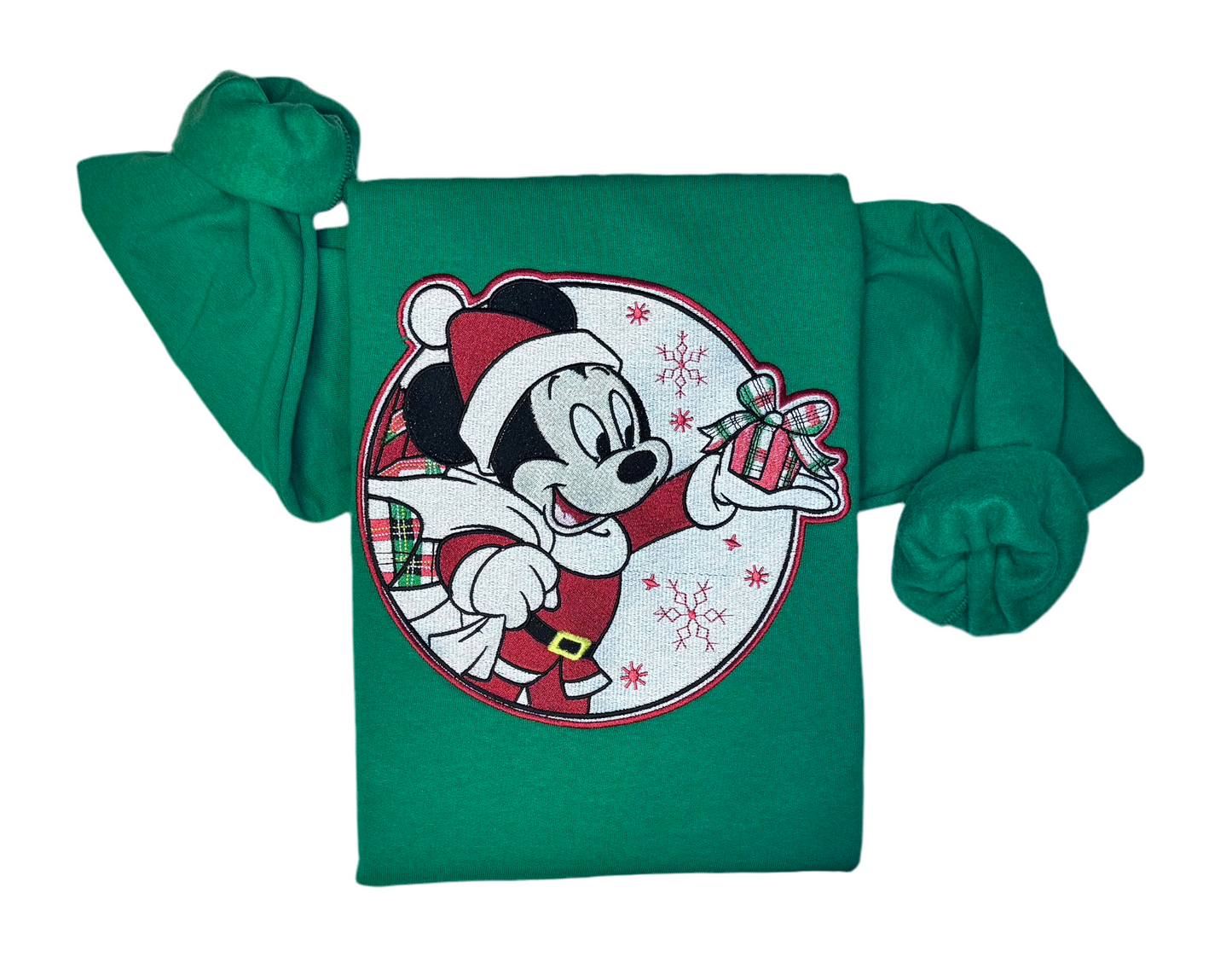 Embroidered Mickey Santa Inspired Sweatshirt